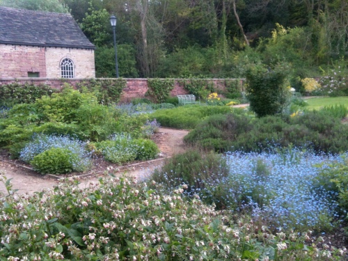 Herb beds in The Walled Garden, Chadkirk